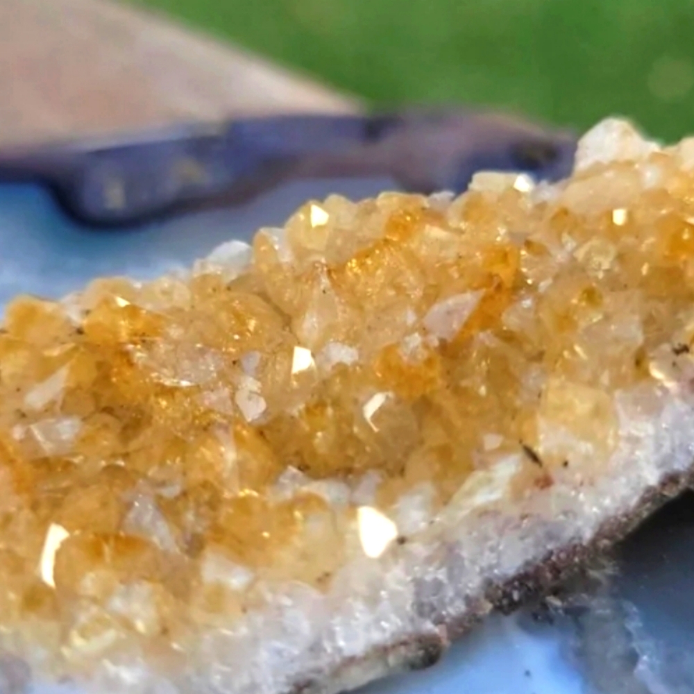 Beauriful, Sprkling Brazilian Citrine Crystal Cluster